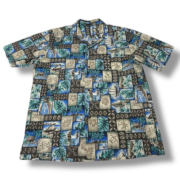 Vintage Royal Creations Hawaiian Floral Aloha Short Sleeve Shirt Men’s Size L - Picture 1 of 5